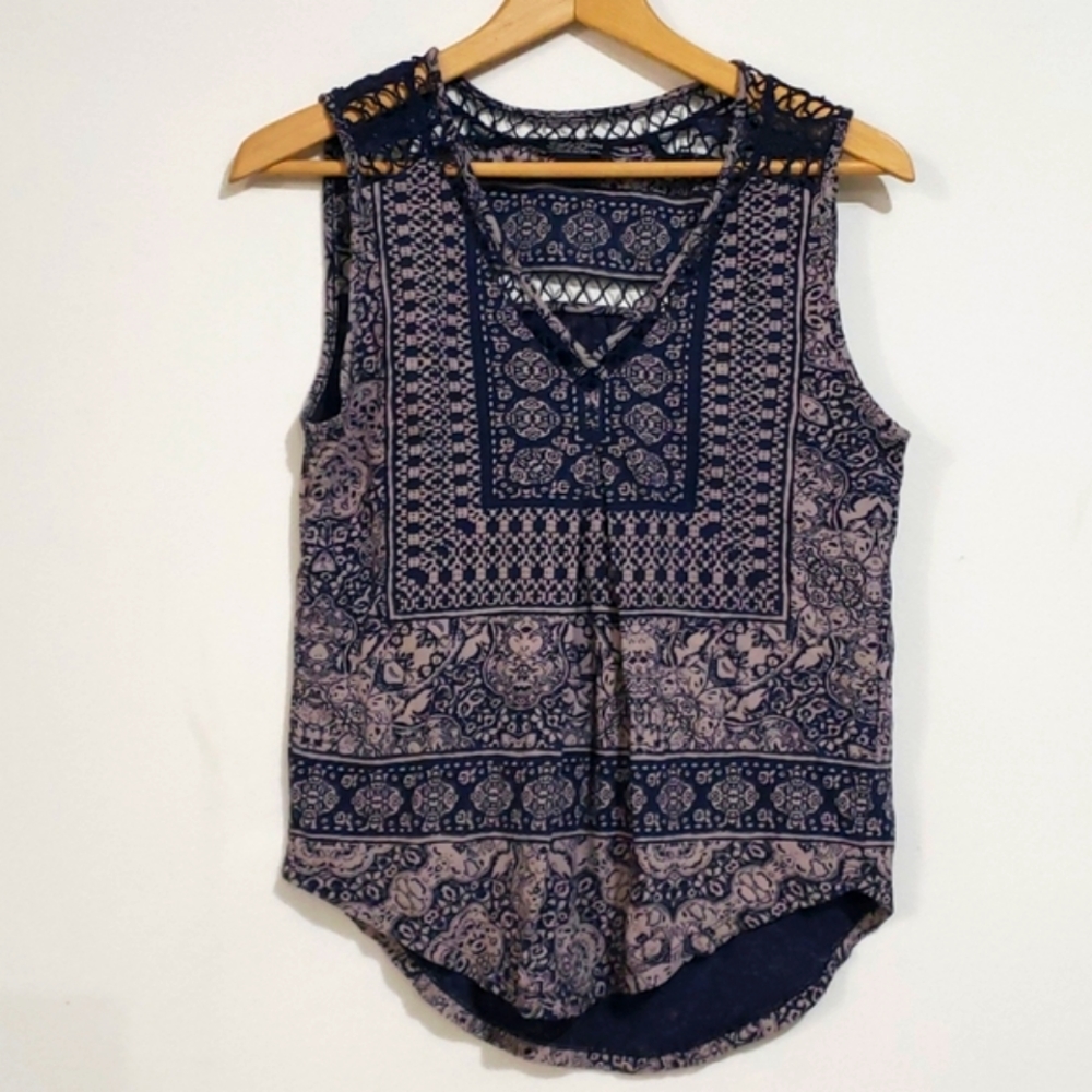 Lucky Brand Navy Tank Sz S